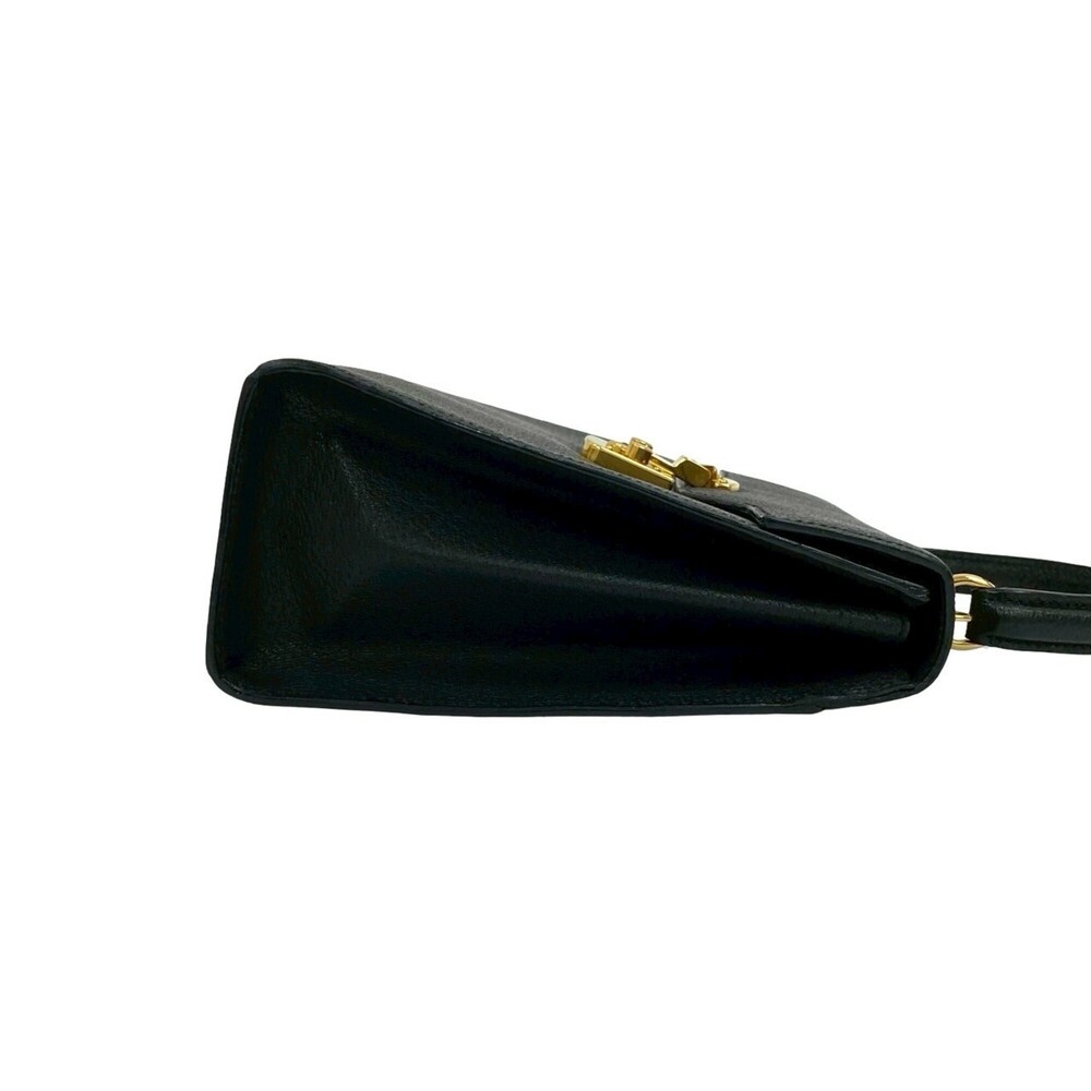 GUCCI Authentic Black Leather Shoulder Bag - Picture 6 of 10